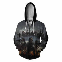 Sudadera con capucha de The Walking Dead para Cosplay, Sudadera con capucha con estampado 3D de Don't Dead Open Inside Rick Grimes, abrigo con cremallera 2024 - compra barato