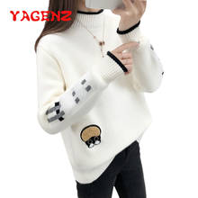 YAGENZ Women Sweaters Autumn Winter Tops Korean Slim Women Pullover Turtleneck Knitted Sweater Jumper Soft Warm Pull Femme 871 2024 - buy cheap