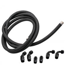 10an an10 acessórios de célula de tanque ss trançado óleo alimentação combustível linha mangueira kit 10an swivel mangueira termina adaptador preto 2024 - compre barato