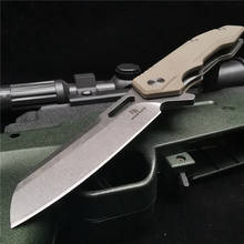 Cuchillo de bolsillo plegable de 7,99 pulgadas, cuchillo de caza de viaje forestal para acampar al aire libre, cuchillo plegable de acero inoxidable D2, con mango G10 2024 - compra barato