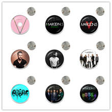 Maroon 5 Animals Glass Cabochon Brooches 3D Printing Logo 20mm Glass Dome Brooch Pin For Music Fans Creative Gift 2024 - buy cheap