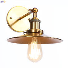 IWHD Antique Gold Rustic Wall Lamps Bathroom Stair Mirror Light Loft Decor Industrial Wall Lights For Home Lighting Wandlamp LED 2024 - buy cheap