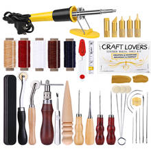 Nonvor 33 Pcs Set Professional Leather Craft Tools Kit Leather Supplies Waxed Thread Cord Leather Sewing Needles for Beginner 2024 - buy cheap