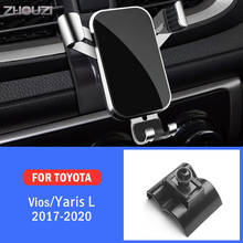 Suporte do telefone móvel do carro montagens suporte de navegação por gravidade gps para toyota vios yaris 2017 2018 2019 2020 acessórios do carro 2024 - compre barato