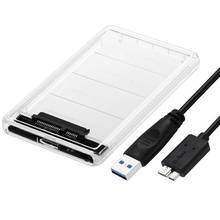Transparent 2.5 inch HDD SSD External Case Box SATA to USB 3.0 5Gbps Hard Drive Mobile Enclosure Support 2TB for Laptop Notebook 2024 - buy cheap
