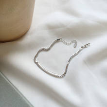 Новые простые браслеты из стерлингового серебра 925 пробы с цепочкой геометрические браслеты для женщин 2020 индивидуальный модный браслет из цепочки ювелирные изделия 2024 - купить недорого