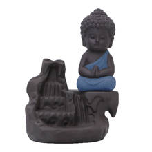 2020 New Ceramic Little Monk Smoke Backflow Cone Censer Holder Incense Burner Decoration 2024 - buy cheap