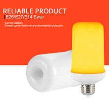 LED E27 Flame Bulb Fire E14 B22 lamp Corn Bulb Flickering LED Light Dynamic Flame Effect 9W 110V-220v for Home Night Lighting 2024 - buy cheap