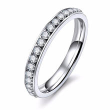 Anéis de luxo para casamento e noivado femininos, cor prata, zircônia de cristal, declaração, joia da moda, 2020 2024 - compre barato