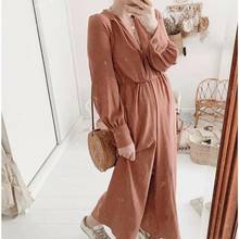 Fashion 2019 jumpsuit long sleeve with belt za pink v-neck high waist rompers womens jumpsuit 2024 - buy cheap