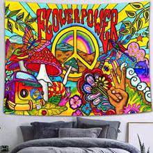 Tapiz psicodélico para colgar en la pared, manta de poliéster con patrón de Mandala indio, decoración del hogar, esterilla de Yoga, Tarot abstracto, tapiz malvado 2024 - compra barato