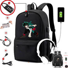 IMIDO аниме-рюкзак для школьников мальчиков Ubs зарядка водонепроницаемый ноутбук путешествия плечи рюкзаки для девочек черный персональный книга сумки 2024 - купить недорого