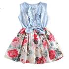 Meninas vestido de verão 2019 nova versão coreana das crianças do algodão areia lavagem denim flor vestido - compare preços Meninas vestido de verão 2019 nova versão coreana das crianças do algodão areia lavagem denim flor vestido - compare preços