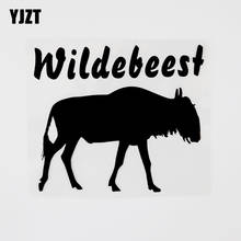 YJZT 14.4CM×12.5CM Interesting Wildebeest Vinyl Animal Decal Black/Silver Car Sticker 8C-0650 2024 - buy cheap