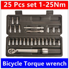 17-25Pcs/set 1/4" 1-25Nm torque wrench Bicycle Repair tools kit Repairing Tools 2024 - buy cheap