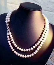 Благородные украшения 9-10 мм Ожерелье из пресноводного белого жемчуга 2024 - купить недорого