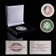 2021 US Army Veteran Duty Honor Country con orgullo Served Silver Challenge Coin w/ Luxury Coin Box Display 2024 - compra barato