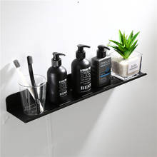 Aluminum Black / Silver Bathroom Shelves Kitchen Wall Shelf Shower Storage Rack Bathroom Accessories 30-50cm Length 2024 - buy cheap