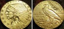 $2.5 ouro indiano meia águia 1929 cópia de moedas 2024 - compre barato
