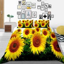 Thumbedding  Sunflower Bedding Set 3D Printed Fresh Duvet Cover King Size Queen Twin Full Single Double Comfortable Bed Set 2024 - buy cheap