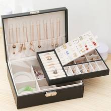 Double-Layer Jewelry Box Women Travel Jewelry Organizer Multifunction Necklace Earring Ring Storage Box Holder High Capacity 2024 - buy cheap