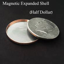 Magnetic Expanded Shell (Half Dollar) Coin Magic Tricks Illusions Magic Accessories Illusions Gimmick Magician trucos de magia 2024 - buy cheap