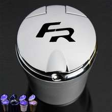 Car styling Car ashtray With Led Lights car Logo Creative Personality ashtray 2024 - buy cheap