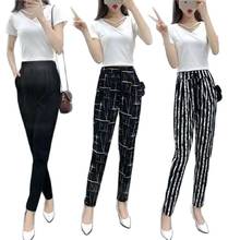 female spring autumn striped plaid leggings lady casual ankle polyester pant bow lady lace up waist fashion pants 2024 - buy cheap