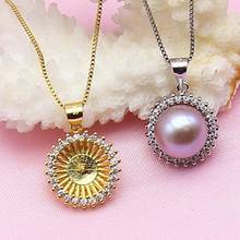 Montajes colgantes de perlas de estilo europeo, accesorios de piezas de joyería, ajustes de colgante, moda Popular 2024 - compra barato