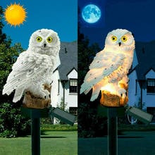 Luminária led solar de coruja e papagaio, lâmpada à prova d'água para decoração de jardim, para entrada pátio e decoração noturna 2024 - compre barato