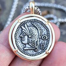 Roman Gladiator Necklace Men Women Vintage Warrior Medallion Gladius Solider Pendant Coin Medal Jewelry 2024 - buy cheap