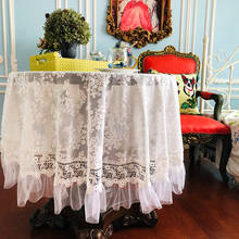 Luxury Pastoral lace tablecloth American style coffee Round table cloth wedding decorative cover table cloth Dining table cover 2024 - buy cheap