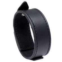 Pulsera de cuero negro para hombre, brazalete hecho a mano, joyería, accesorios de estilo Punk 2024 - compra barato