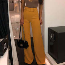 Women Solid Long Pants With Belt Sexy Casual Pants Fashion Pants 2024 - buy cheap