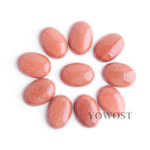 YOWOST Free Shipping Natural Golden Sand Gem Stone Oval Cabochon CAB No Hole Jewelry 18x25x7MM 10 pcs/lot QU3121 2024 - buy cheap