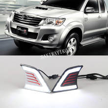 Kit de lâmpadas led drl para toyota hilux vigo 2012, 2013, 2014, faróis automotivos de neblina 12v 2024 - compre barato