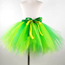 Green pricess-Falda tutú para niñas, tutú esponjoso, Ballet, de princesa, fiesta, baile 2024 - compra barato