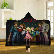 Stranger Things 3D Printing Throw Hooded Blanket Wearable Warm Fleece Bedding Office Quilts Soft Adults Travel 04 2024 - buy cheap