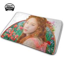 Taeyeon-alfombra suave e interesante para habitación, accesorio Kpop, chica coreana, Snsd, generación de chicas, Taeyeon, flor, naranja, verde 2024 - compra barato