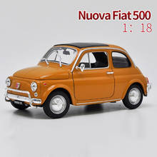 WELLY-coche todoterreno de aleación Fiat 500, modelo de coche Retro de aleación, modelo de coche clásico, colección de decoración, regalo, 1:18 2024 - compra barato