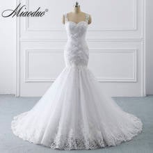 Miaoduo vestidos de novia Tank Illusion Back Appliques Tulle Bridal Gowns Long Robe de mariage Ghana New Mermaid Wedding Dress 2024 - buy cheap