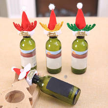 Christmas Wine Bottle Protection Cap Wine Topper Cover Merry Christmas For Home Table Decor Xmas Gift Happy New Year 2021 2024 - buy cheap