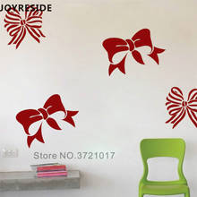 JOYRESIDE Christmas Party Wall Stickers Bowa Ribbons Cute Wall Decor Kids Bedroom Livingroom Wall Decals Art Decoration WM030 2024 - buy cheap