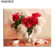 PAINTBOY Framed Pictures DIY Painting By Numbers Flower Handwork Canvas Oil Painting Home Decor For Living Room 2024 - buy cheap