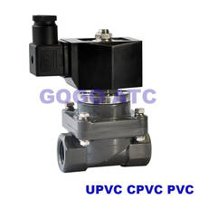 UPVC acid and alkali resistant solenoid valve DN32/40 anticorrosive solenoid valve 220V24V seawater High pressure solenoid valve 2024 - buy cheap