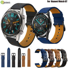 22mm Leather Strap Watchband Wristband For Huawei Watch GT1 GT 2 46mm Smart Wriststrap Bracelet For Huawei Watch 2 pro strap 2024 - buy cheap