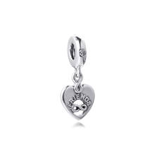 Fits Pandora Bracelet Friends Forever Heart Dangle Charm 925 Sterling Silver Beads for Jewelry Making Kralen Berloques Perlen 2024 - buy cheap