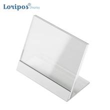 L Coutertop Aluminium Desk Sign Table Price Tag Display Acrylic Photo Picture Frame Label Stand Office  Name Card Holders 2024 - buy cheap