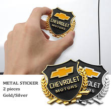 1/2 pcs 3D Metal Car Badge Emblem Stickers Decoration Decal For Chevrolets Cruze Captiva Lacetti Aveo Niva Trax Onix Accessories 2024 - buy cheap