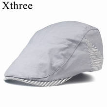 Xthree Solid Beret Cap cotton Summer Hats for Women Men Visors Sunhat Gorras Planas Flat Caps Adjustable Berets 2024 - buy cheap